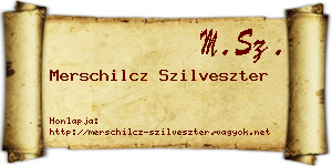 Merschilcz Szilveszter névjegykártya